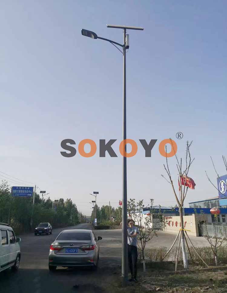 河北保定 廠區8米太陽能路燈