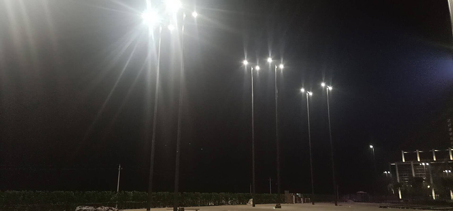 山東青島中國紅島國際會議中心22.5米雙120W案例